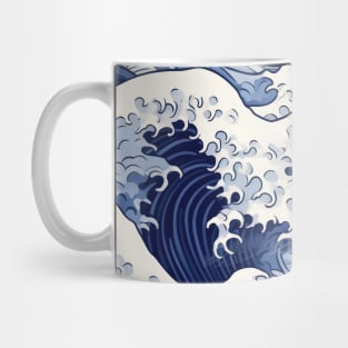 Ephemeral Crests: Hokusai Waves Reimagined Mug